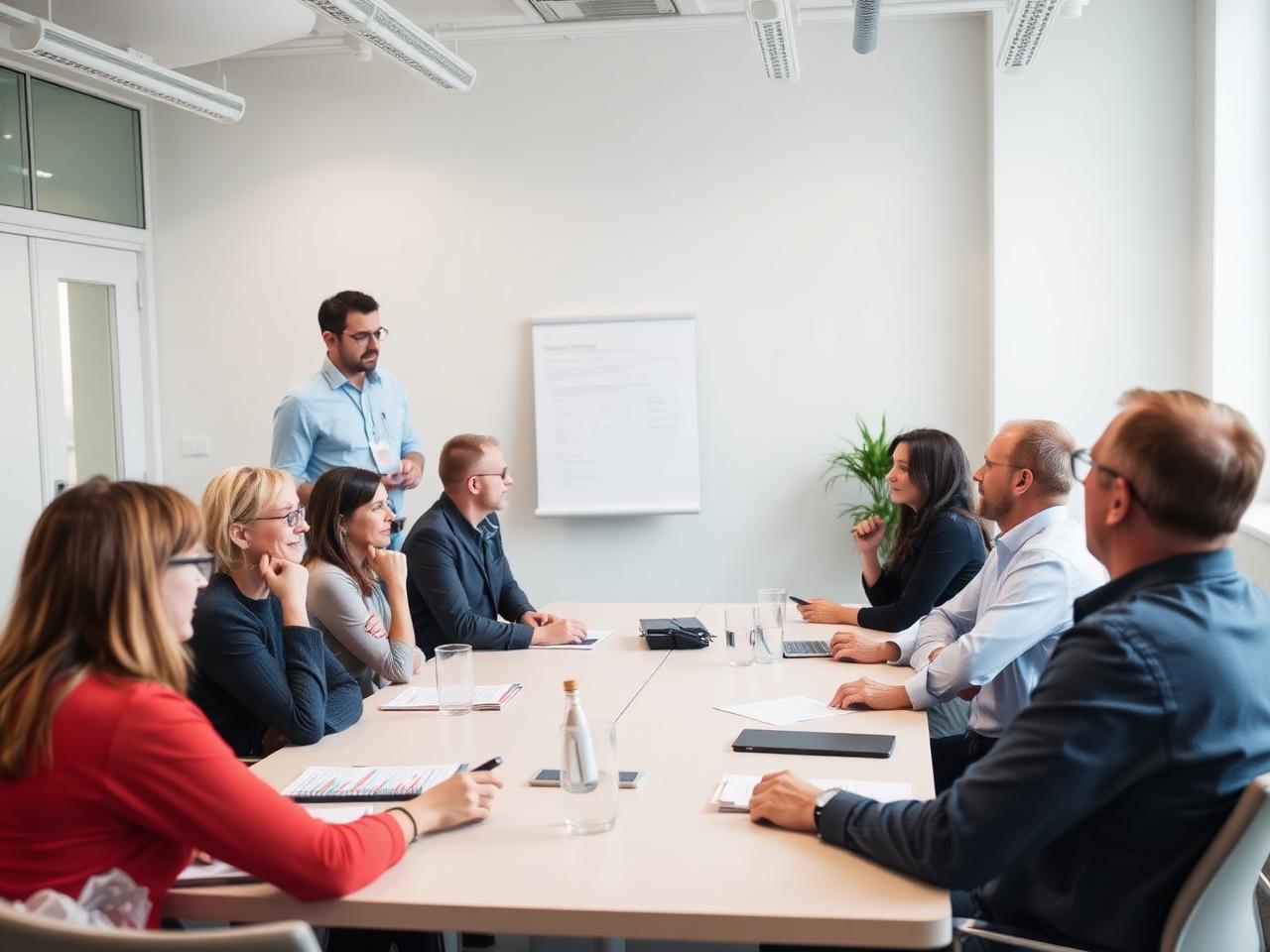 Kursister på arbejdsmiljøkursus hos Thomas Weyse